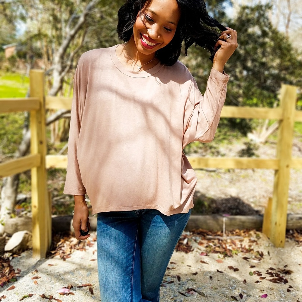 Flowy Knit Top (Tan)
